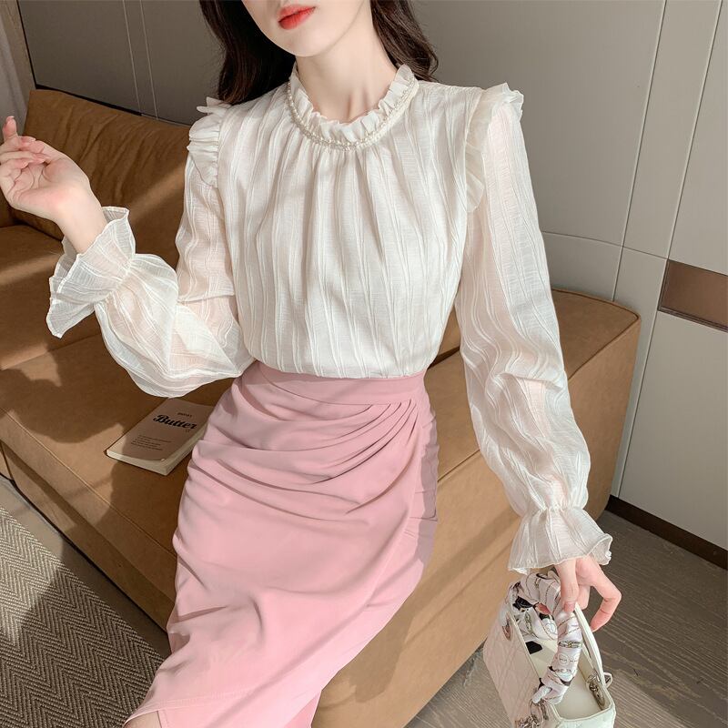 【tops】レースシャツトップス　M28878