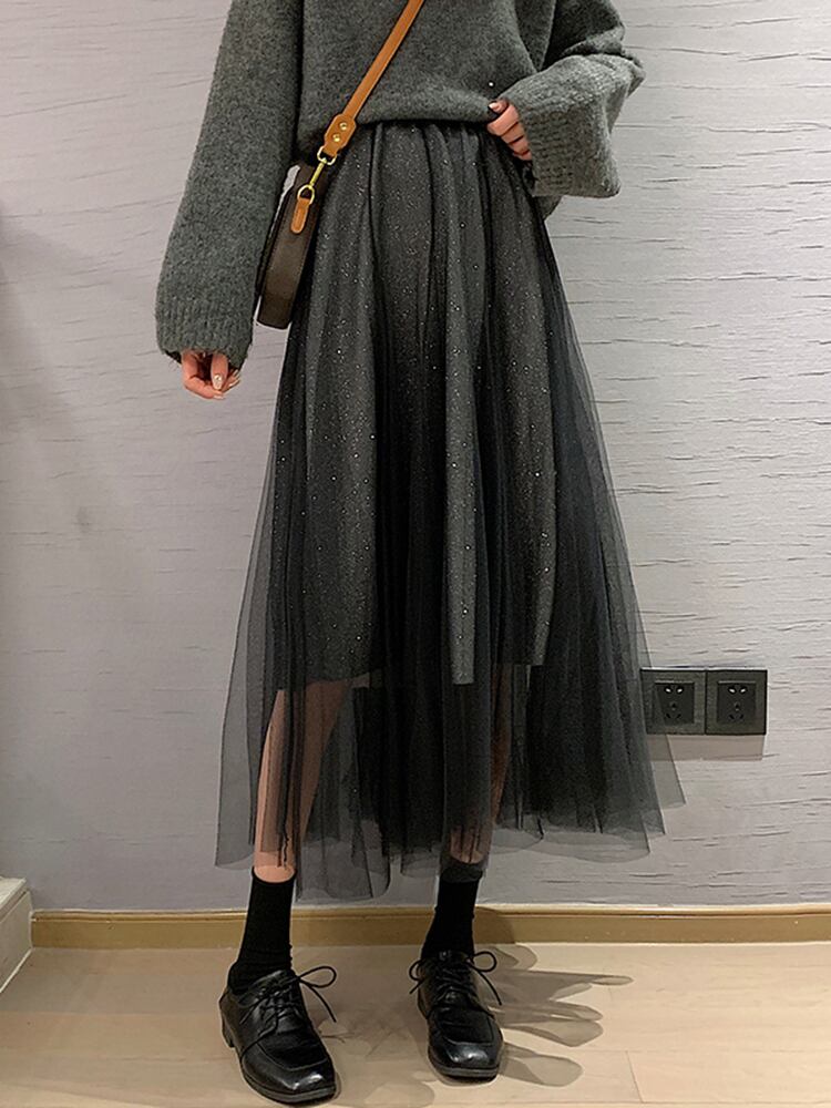 【bottoms】エレガント気質満点レディース存在感アップカジュアルスカート