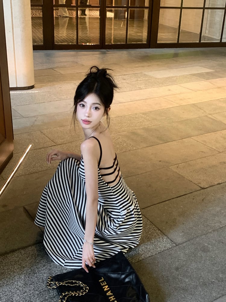 【dress】バックレスキャミワンピース　M24122