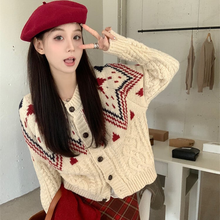 【outer】ニットカーデ　M27681