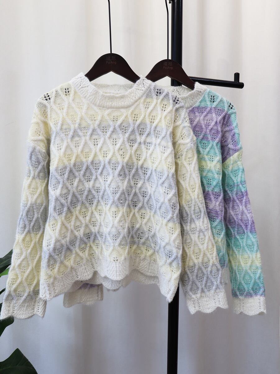 【tops】クルーネックニットセーター　M18525