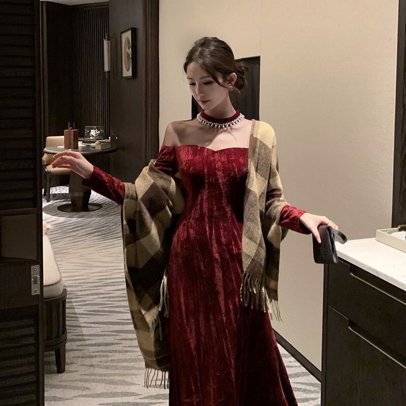 【dress】ビジュードッキングデートワンピース　M28156