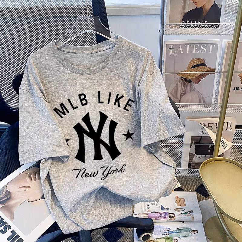 【tops】7色半袖英字柄TシャツF7547