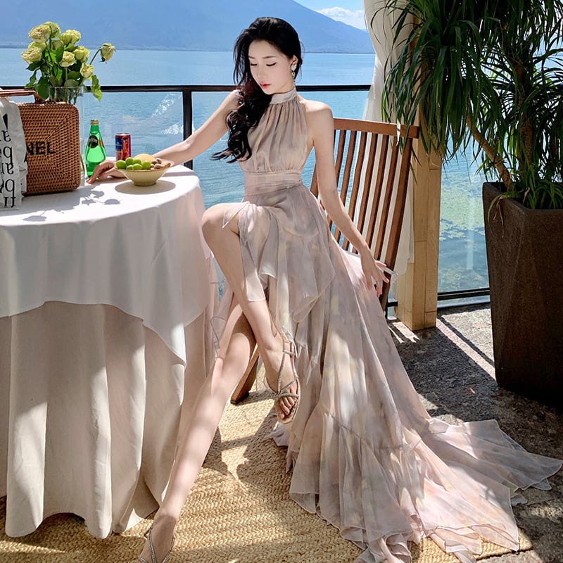【dress】ホルターネックワンピース　M25303