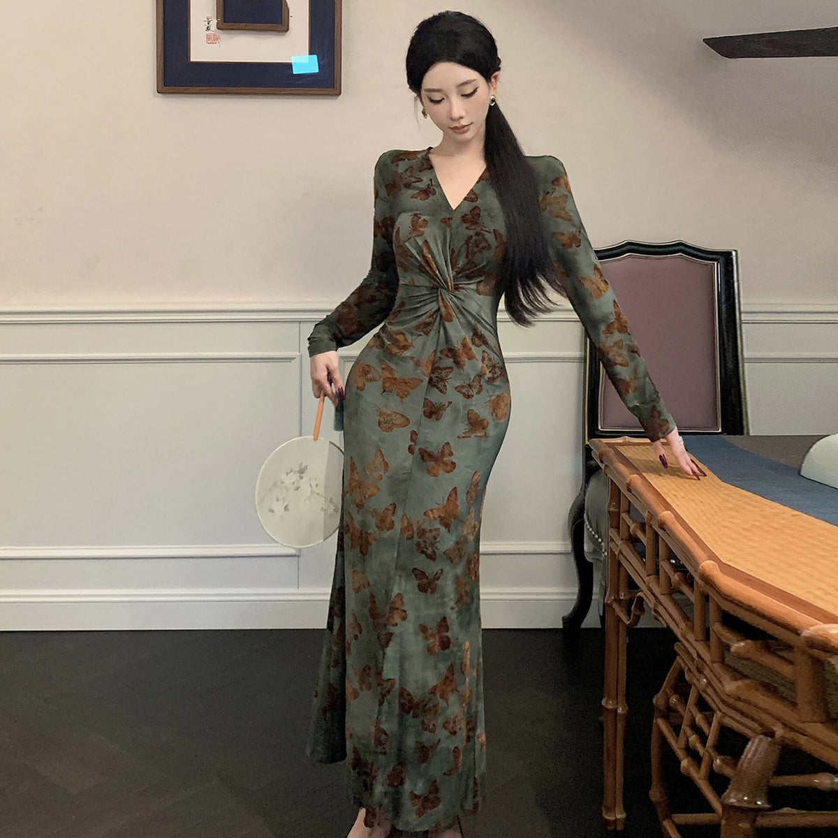 【dress】プリントワンピース　M28123