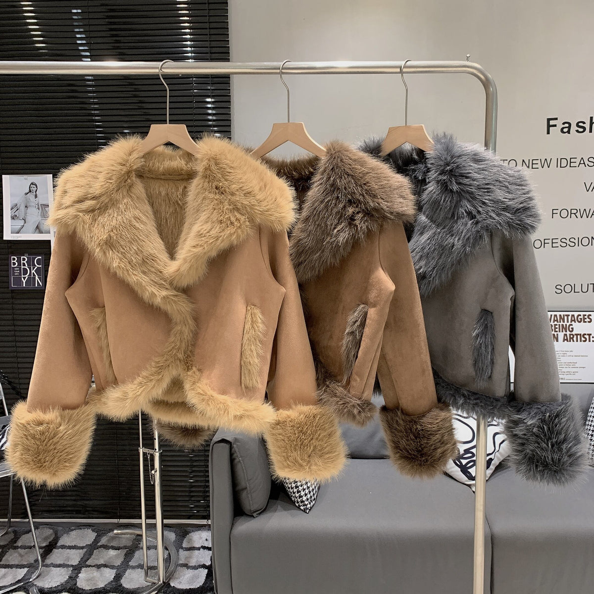 【outer】ファーショートコート　M27912