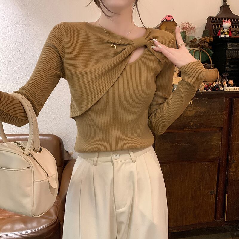 【tops】ニットトップス　M18841