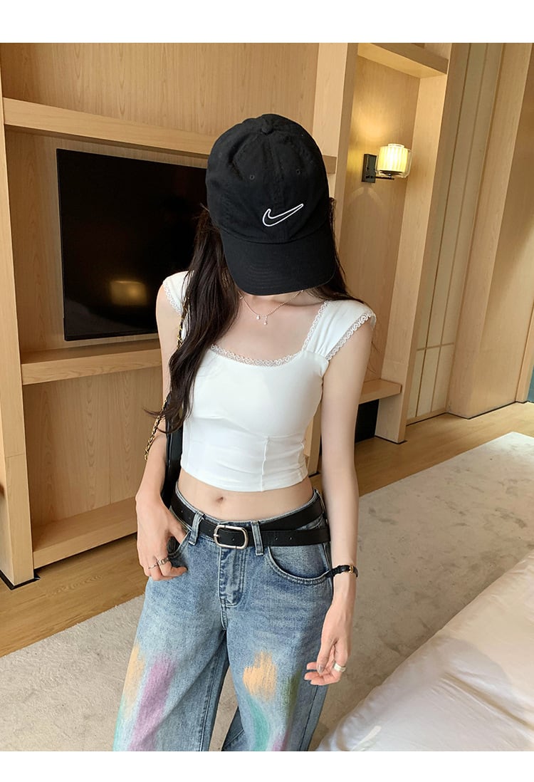 【tops】レースキャミソール　M25032