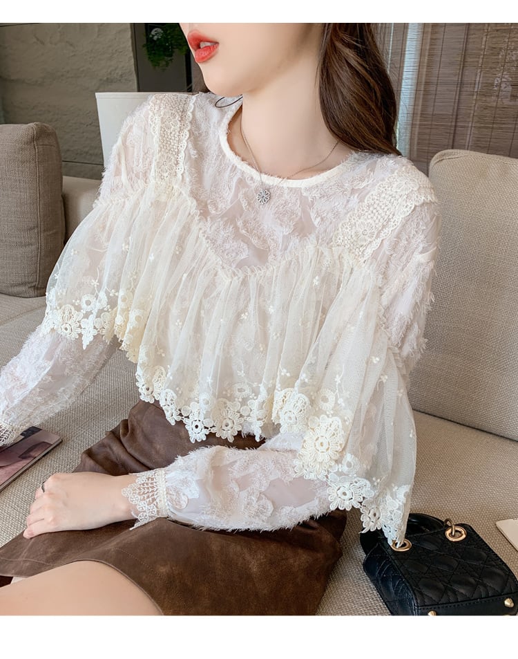 【tops】レースブラウス　M25164