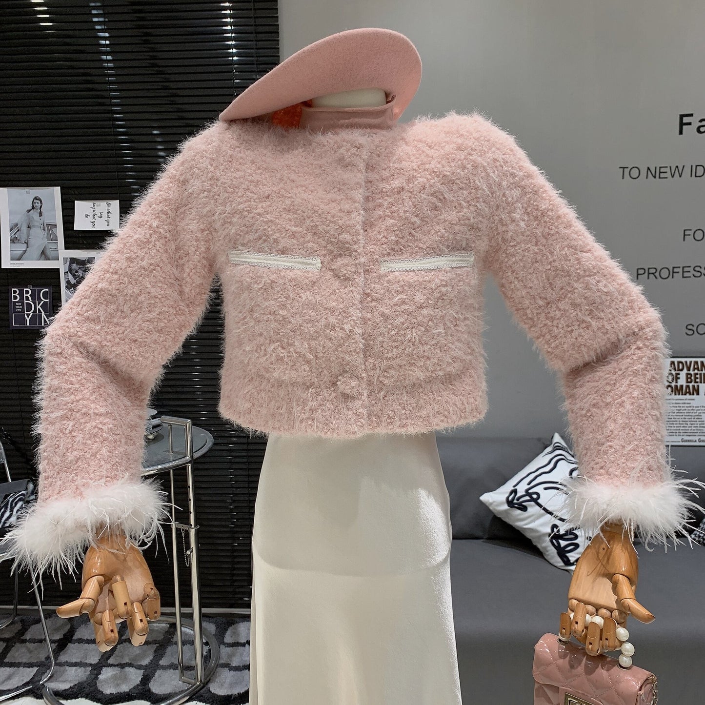 【outer】ファーショートコート　M28441