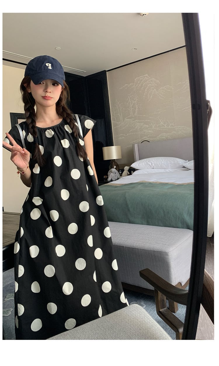 【dress】ドット柄ワンピース　M23927
