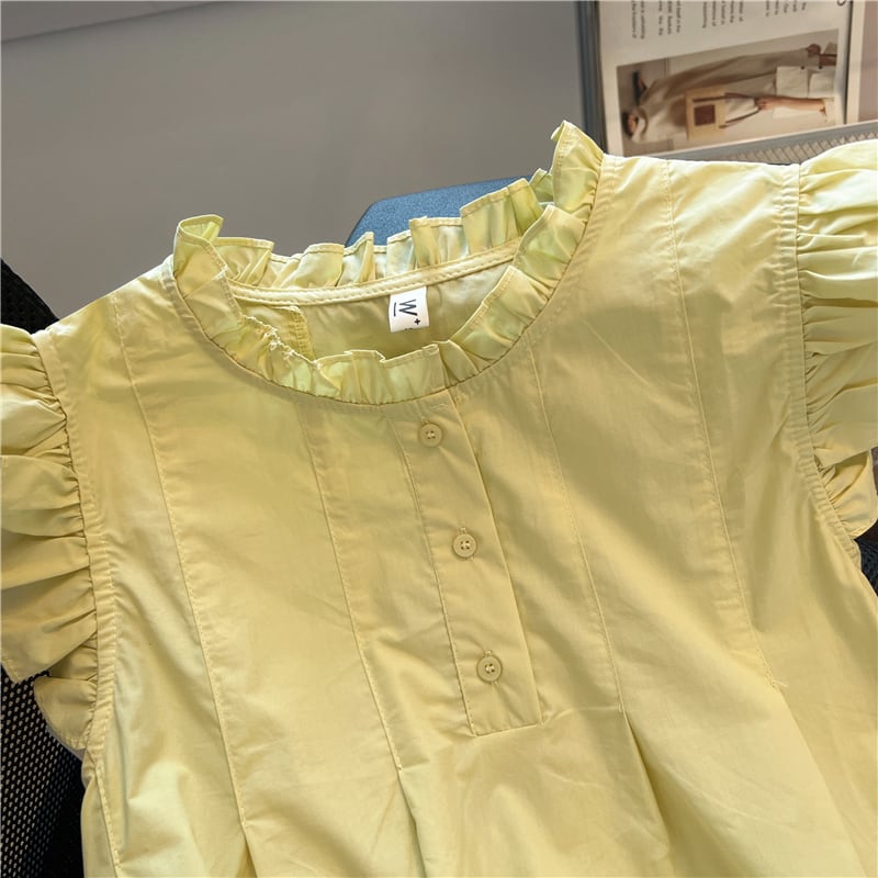 【tops】2色フレンチスリーブギャザータンクトップF7504