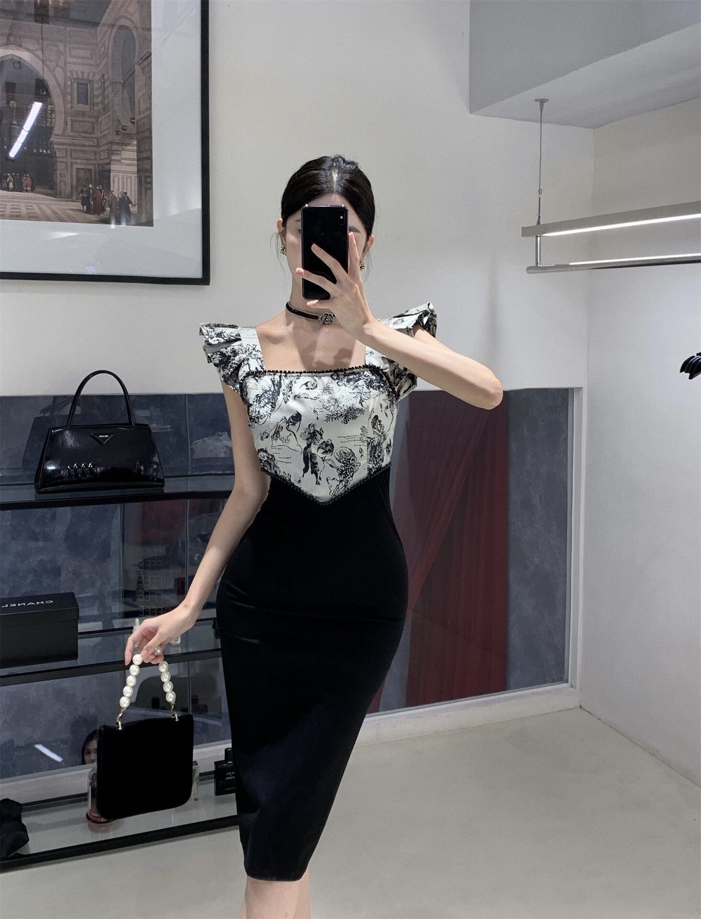 【dress】切り替えデートワンピース　M22208