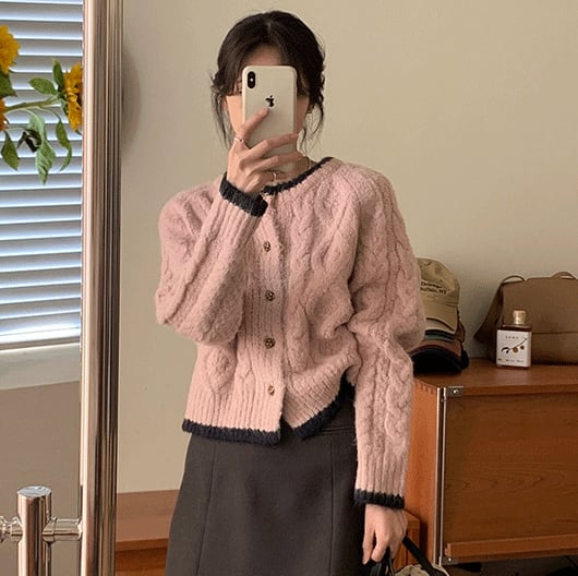 【outer】ニットカーデ　M27232