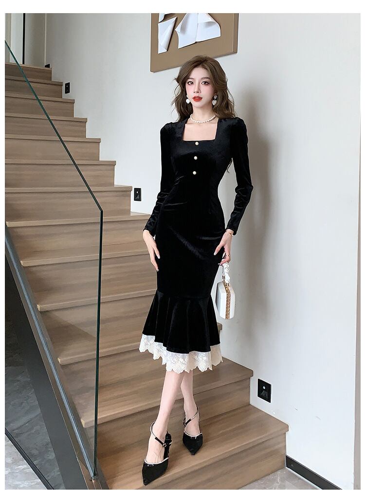 【dress】マーメイドワンピース　M18538