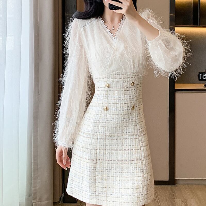 【dress】クロスネックワンピース Q7580