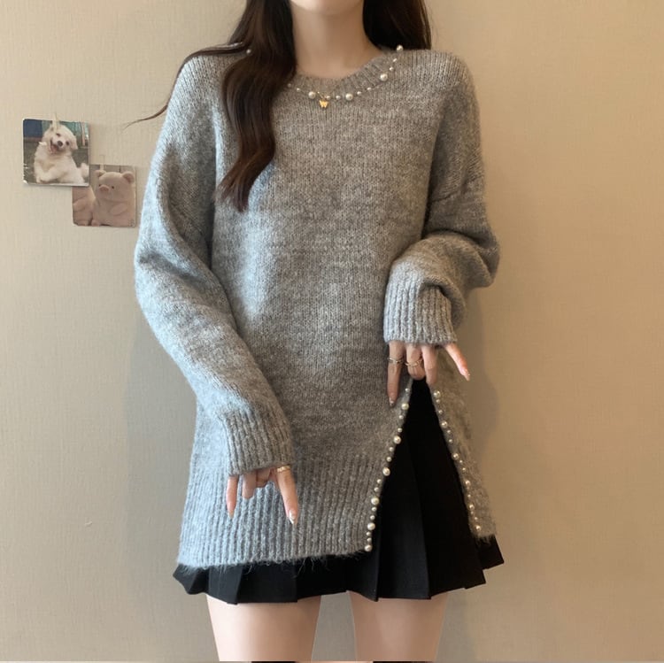 【tops】パールニットセーター　M27415