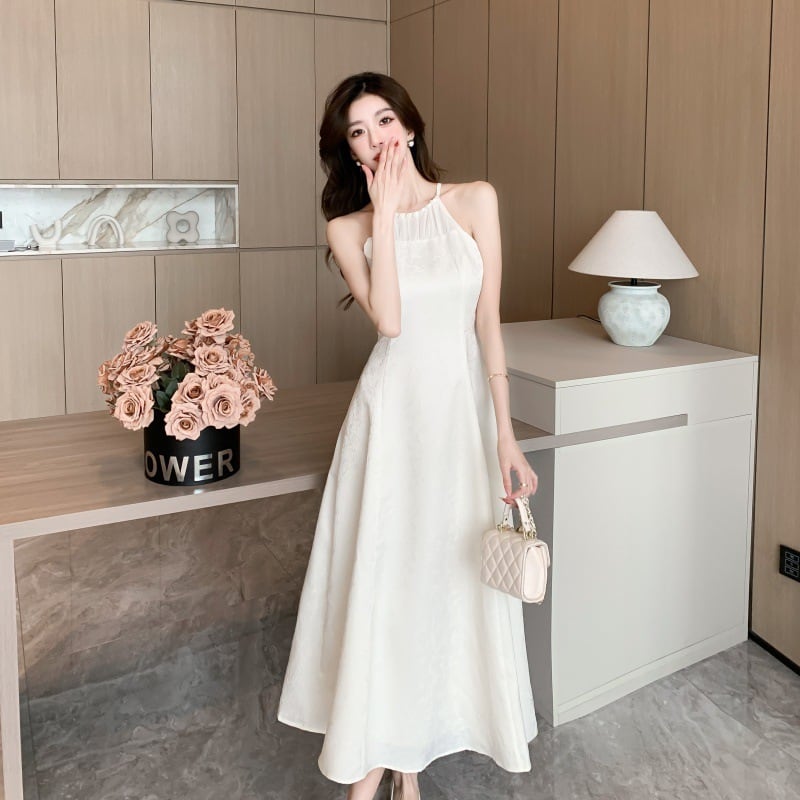 【set】カーディガン+ホルターネックワンピース２点セットG20502