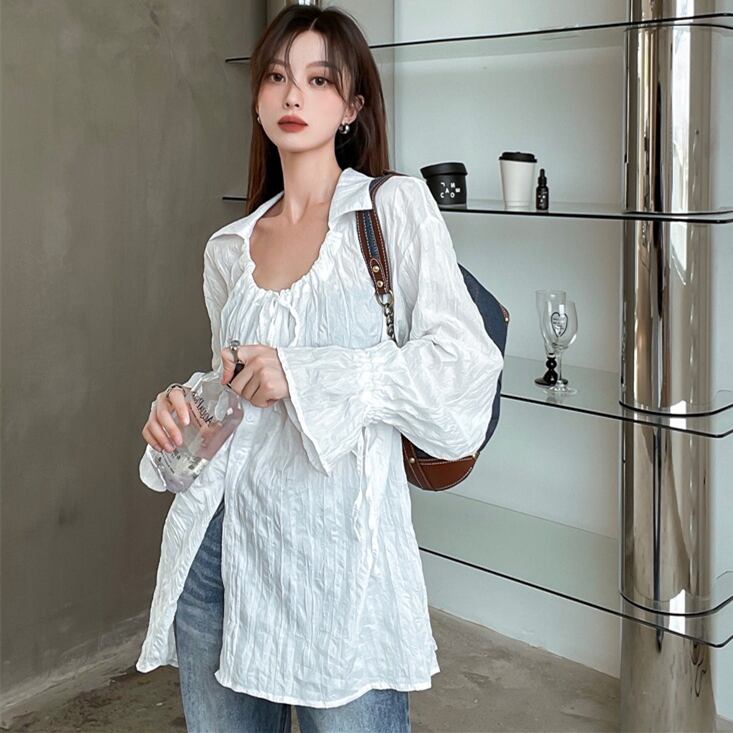 【tops】パフスリーブ ブラウスG20356