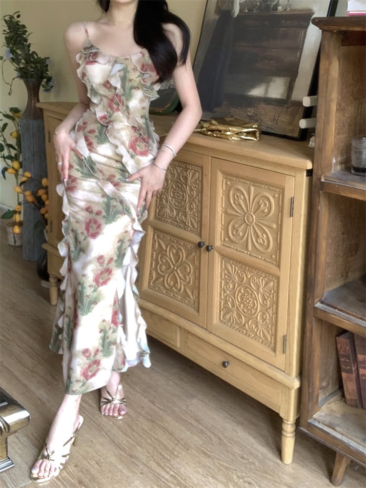 【dress】花柄キャミワンピース　M24447