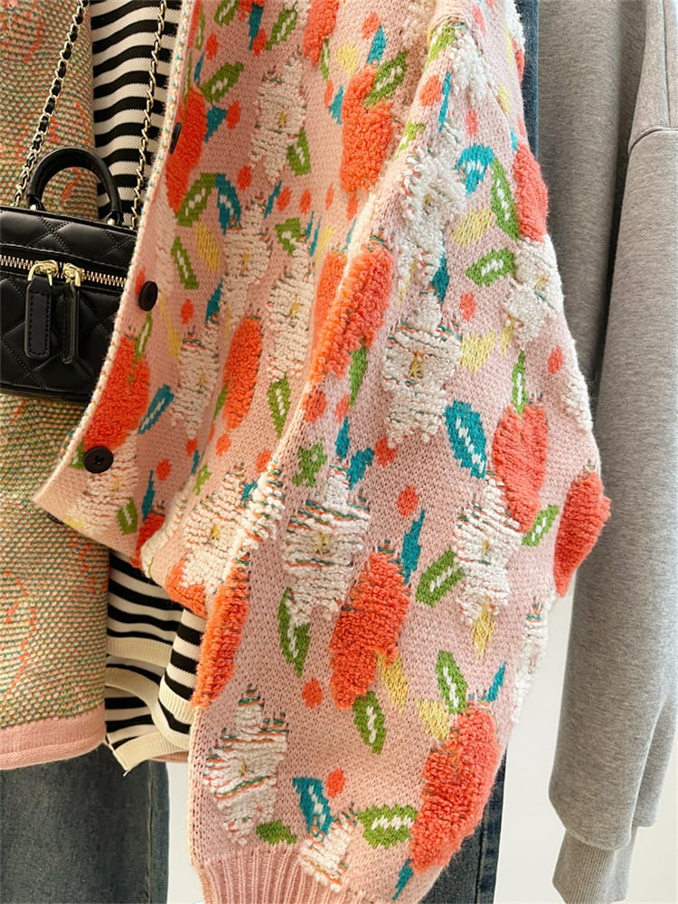【outer】ジャカードニットカーデ　M28918