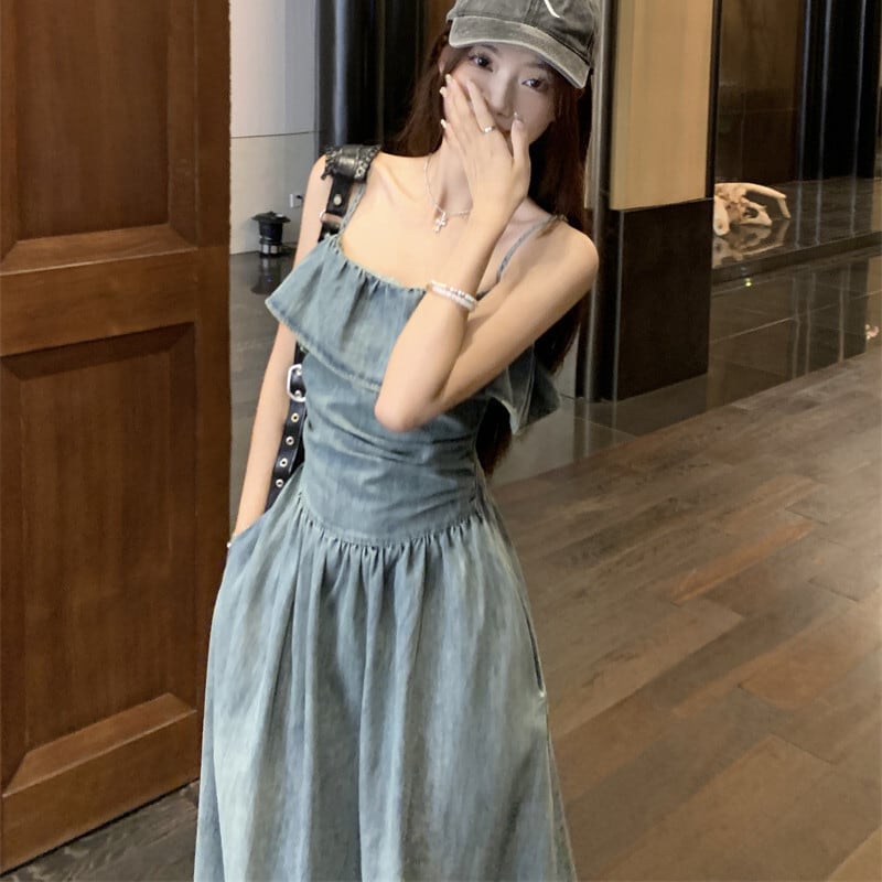 【dress】デニムキャミワンピース　M29988