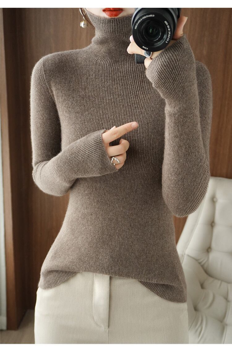 【tops】ハイネックニットプルオーバー　M19162