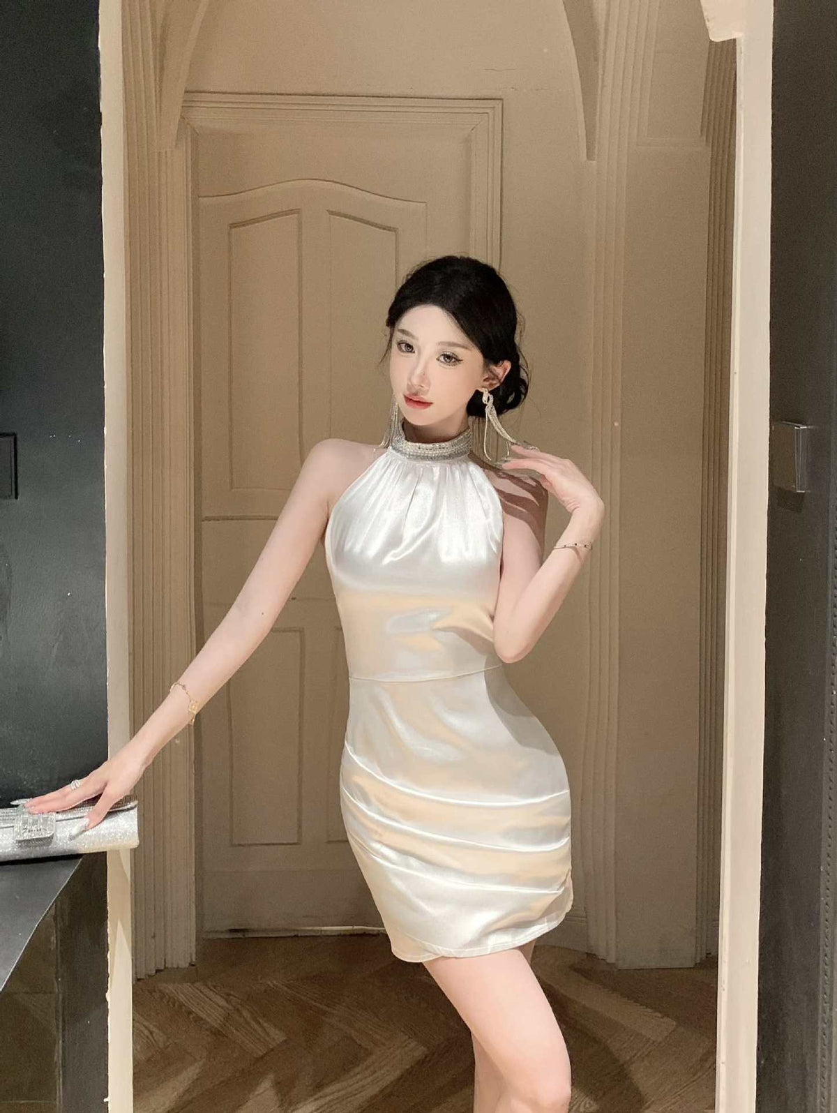 【dress】ホルターネックワンピース　M25075