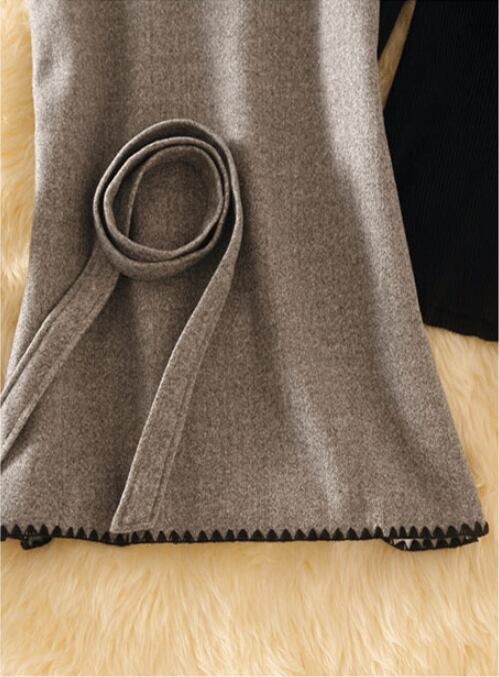 【set】好感度UP!気質満点レトロ長袖セーター+オシャレベストエレガント２点セット G3815