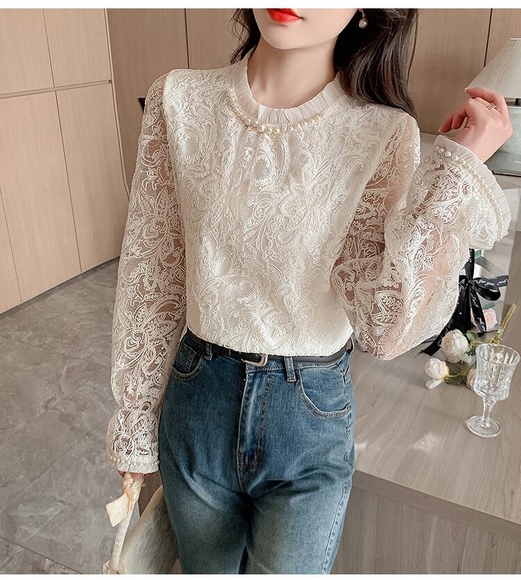 【tops】レースシャツトップス　M28803