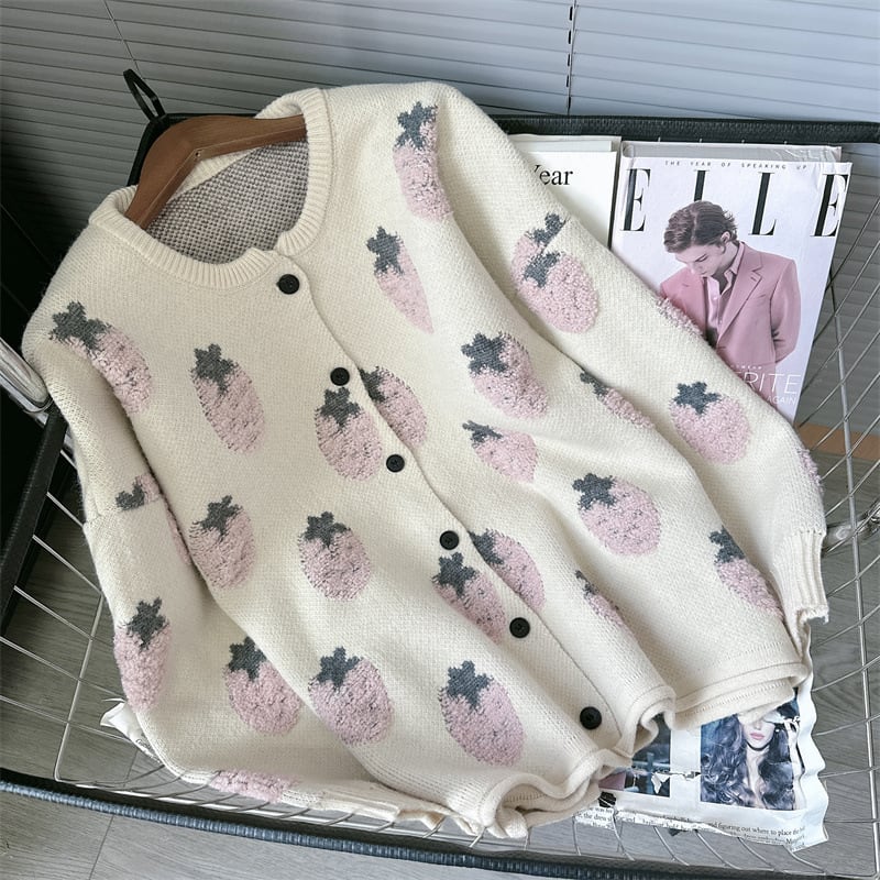 【outer】ジャカードニットカーデ　M27782