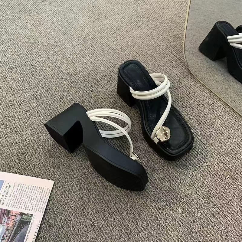 【Shoes】チャンキーヒールサンダル K0128