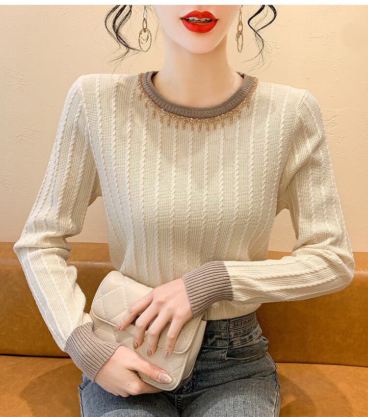 【tops】クルーネックニットトップス　M27423