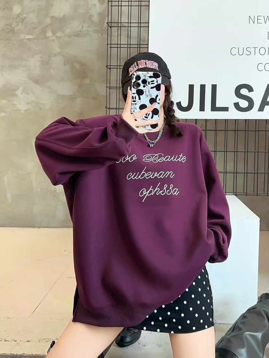【tops】プリントスウェット　M25682