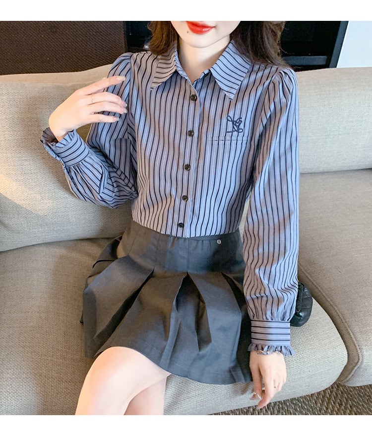【tops】POLOネックシャツトップス　M25340