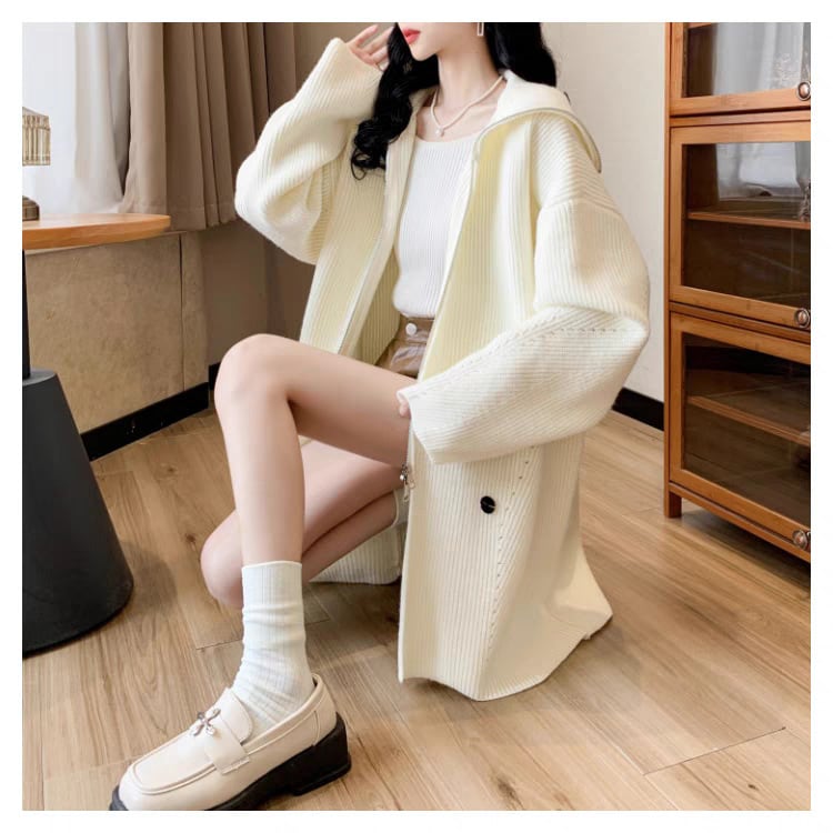 【outer】ファスナーニットカーデ　M28487
