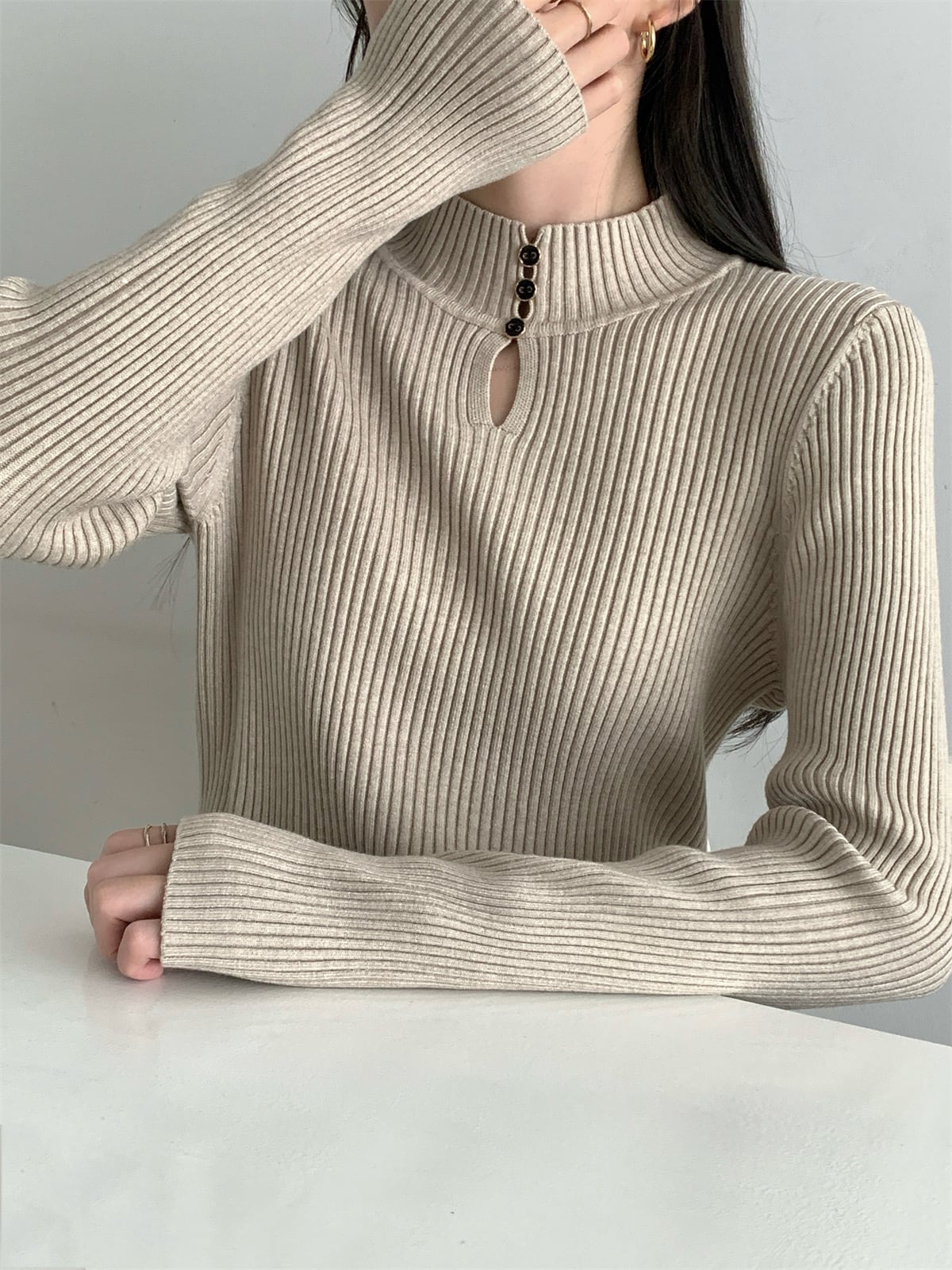 【tops】ニットトップス　M27664