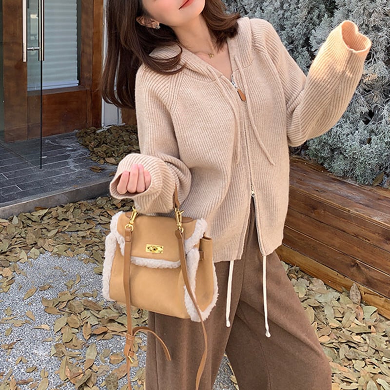 【outer】Wジップニットカーデ　M25946
