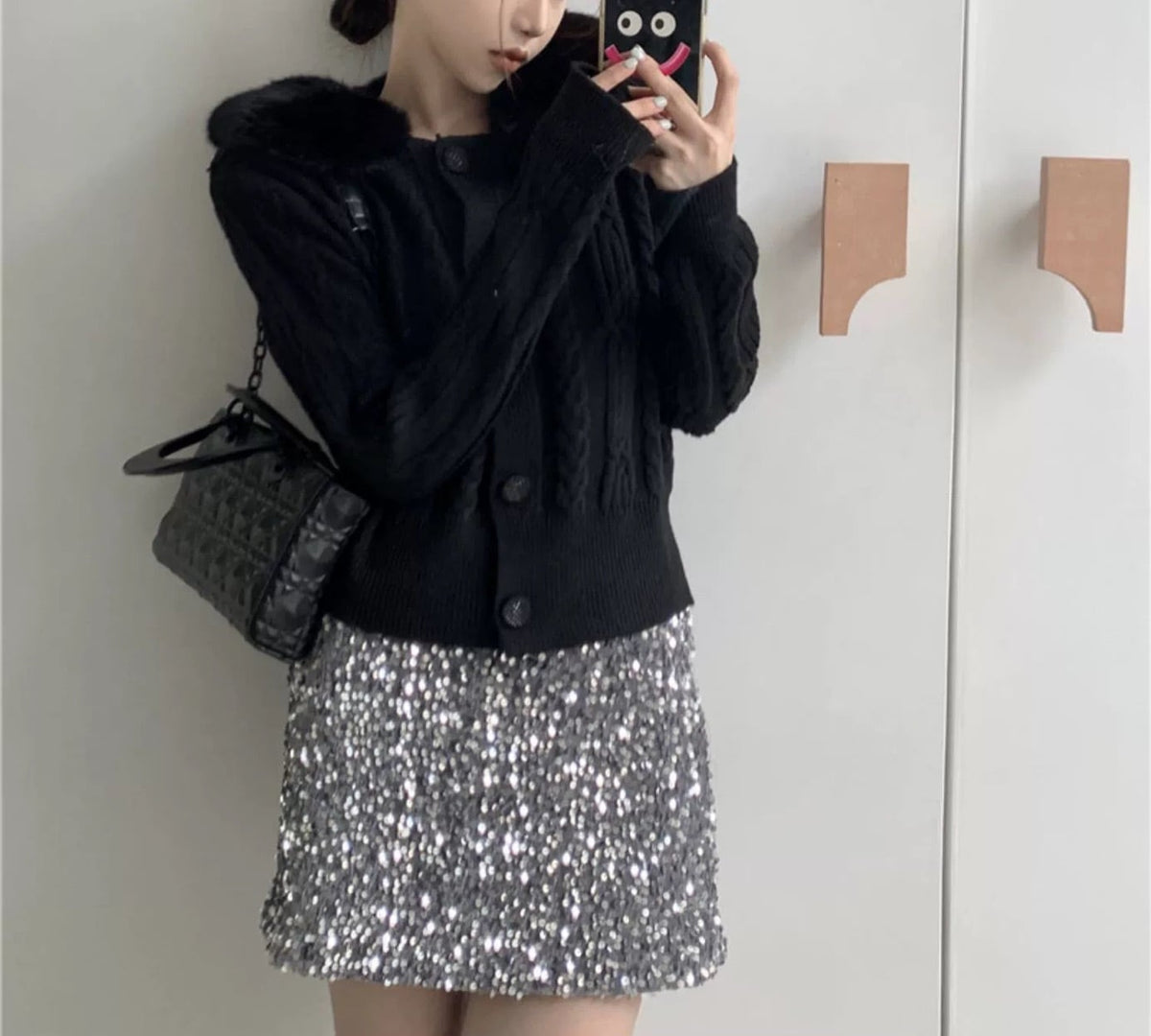 【outer】ファーニットカーデ　M26201