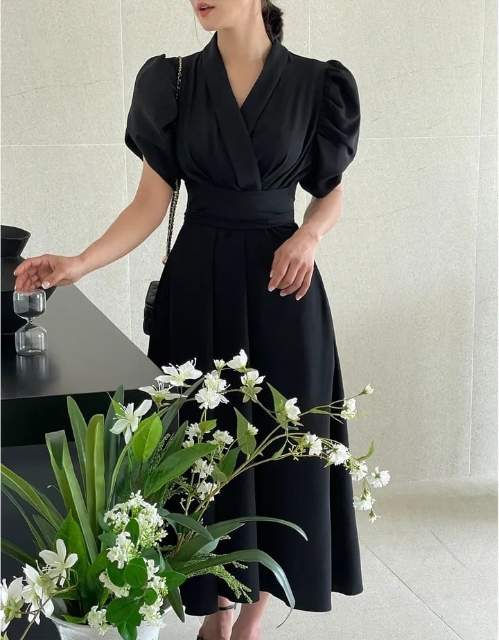 【dress】Vネックデートワンピース　M24904