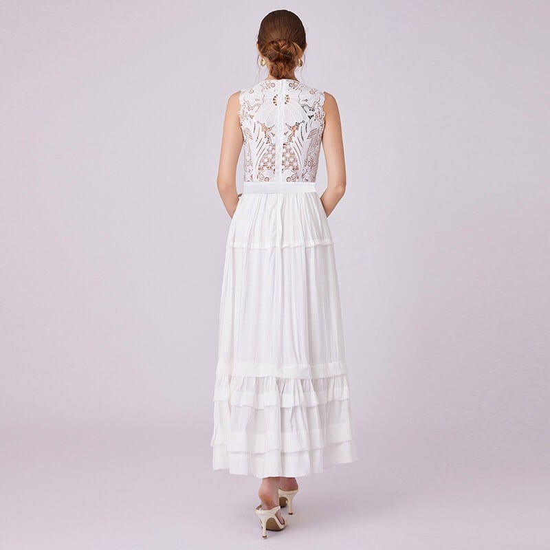 【dress】ノースリーブレースワンピース　M24659