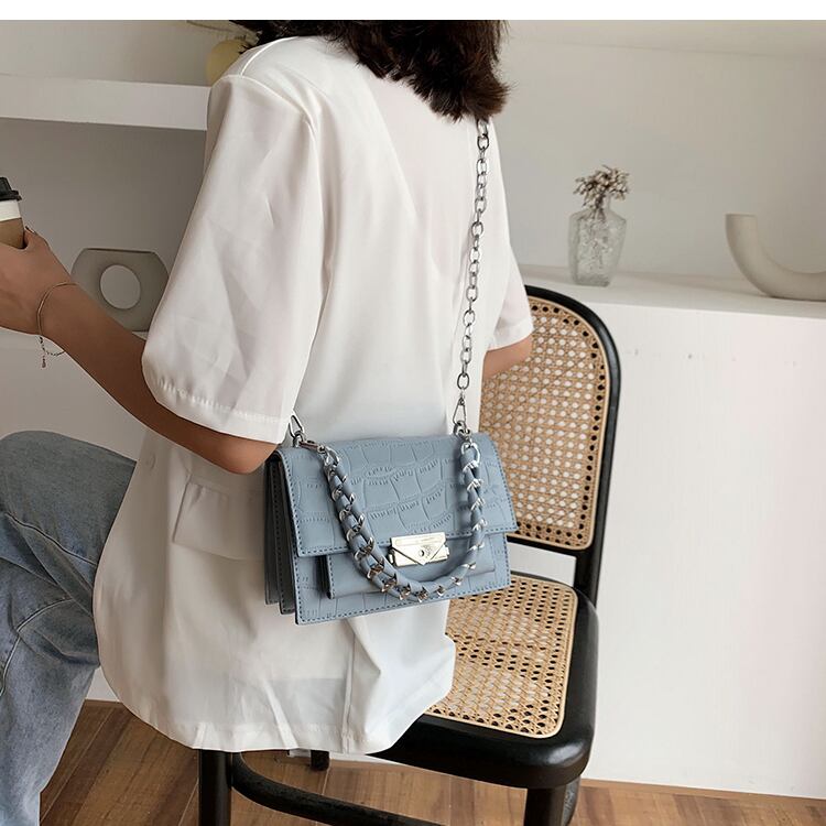 【小物】おしゃれ度高まる　ファッション無地PU肩掛け斜め掛けバッグ6色