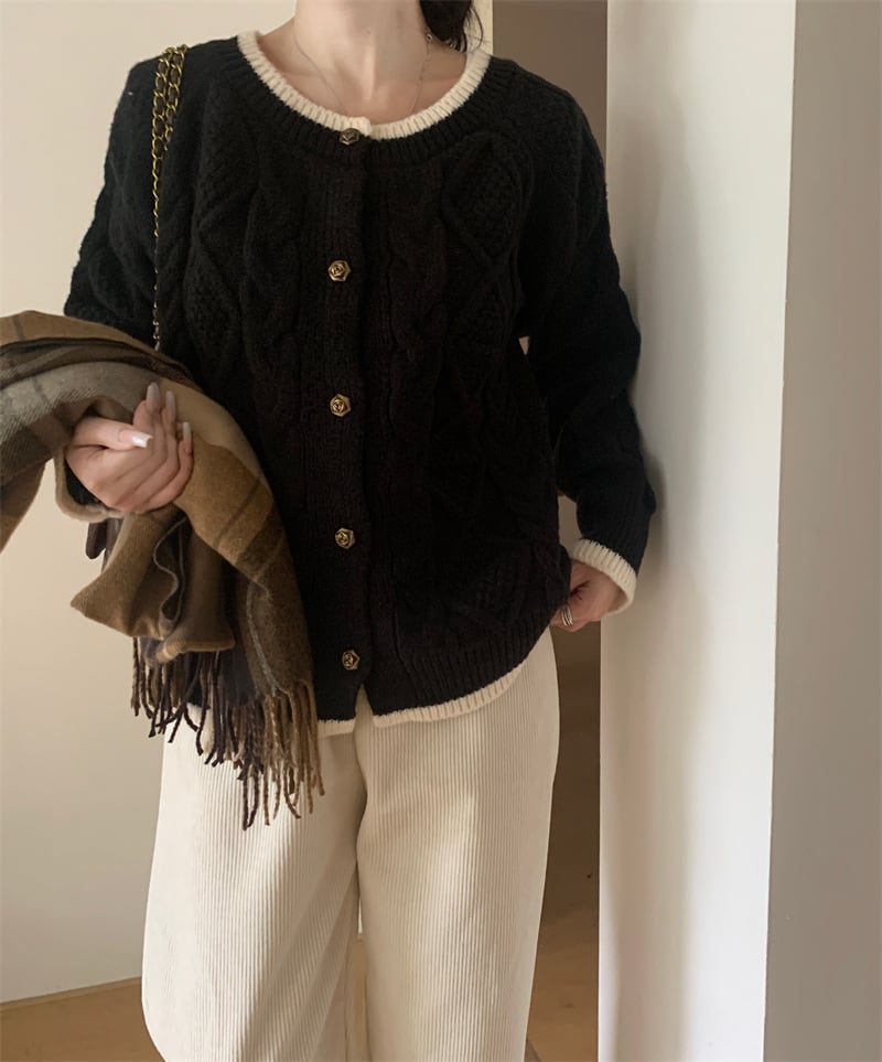 【outer】ニットカーデ　M26189