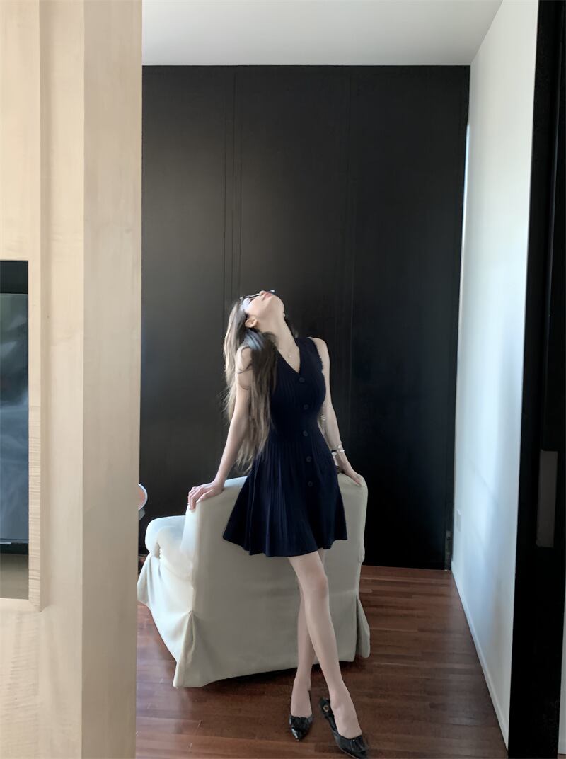 【dress】ノースリーブニットワンピース　M30256