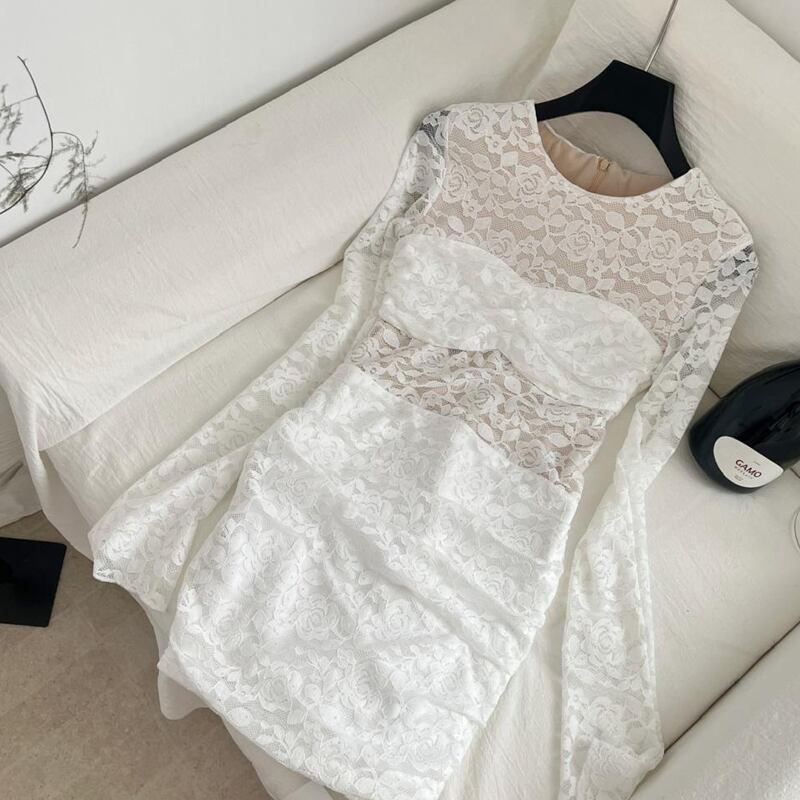 【dress】レースタイトワンピース Q7624