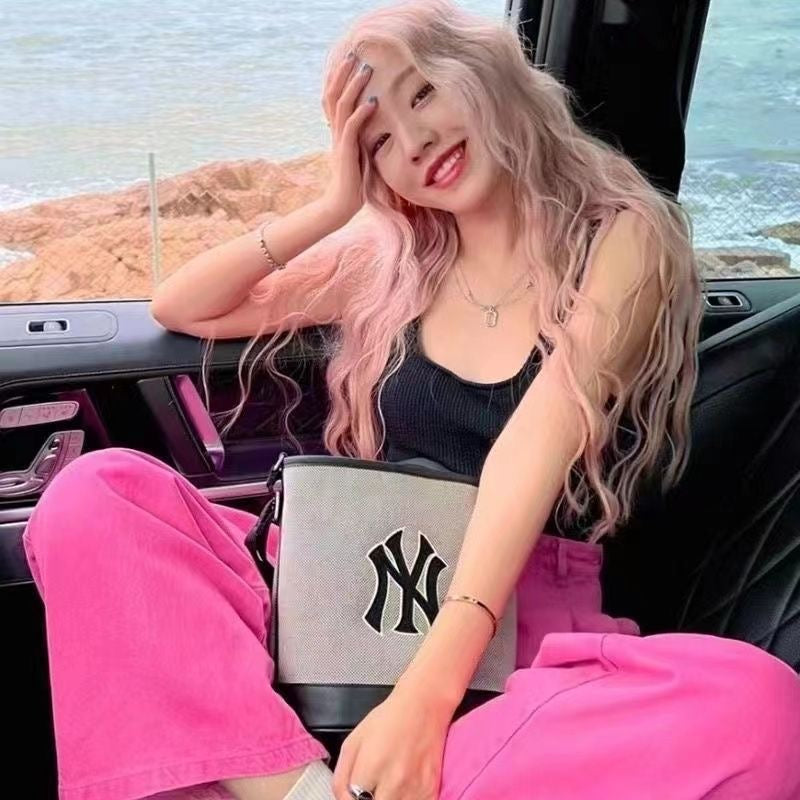 【小物】2色バケツ型バッグF8078