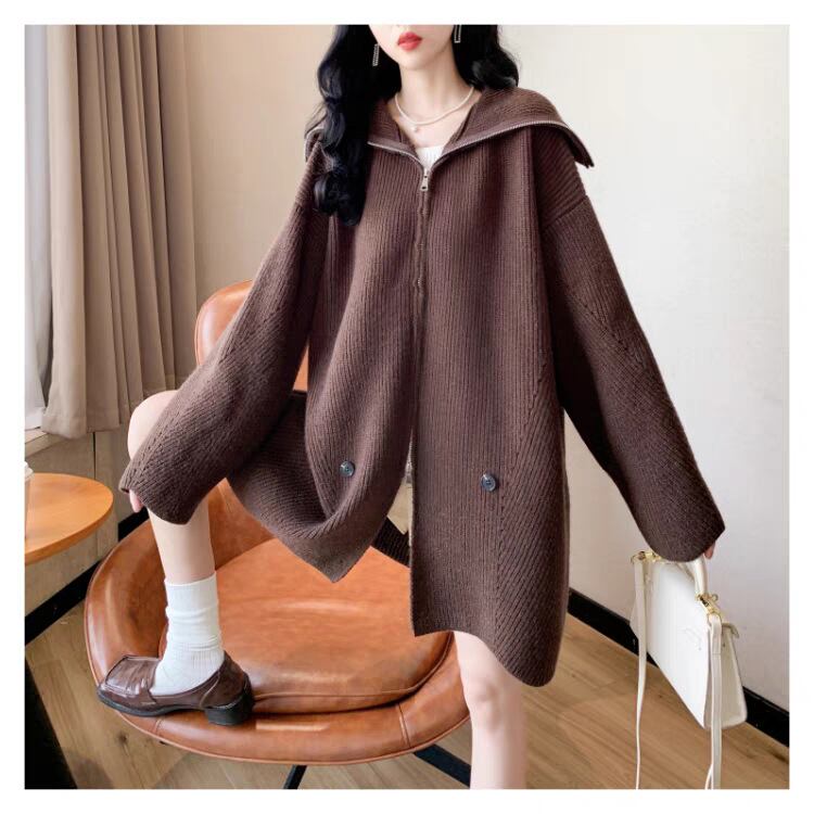 【outer】ファスナーニットカーデ　M28487