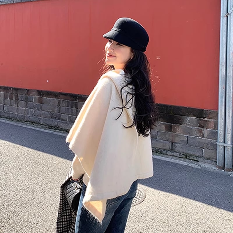【tops】フェイクレイヤードニットトップス Q7395