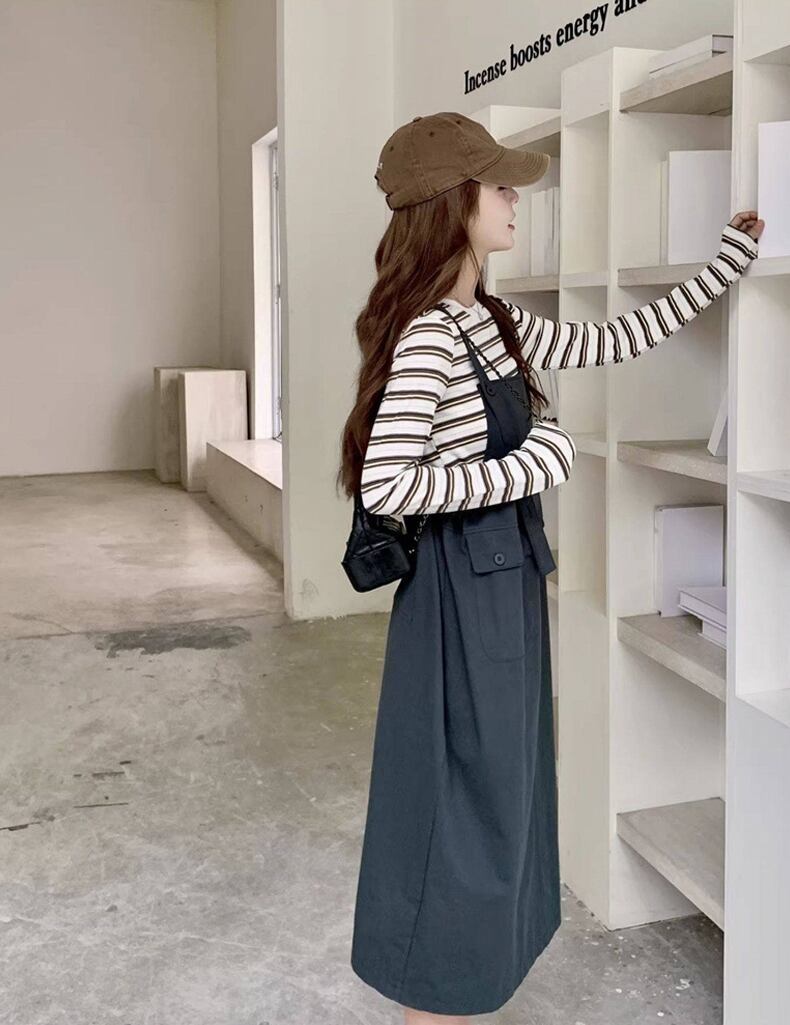 【dress】サロペットスカート Q8286
