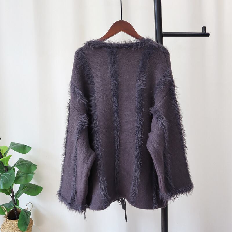 【outer】Vネックニットカーデ　M27034